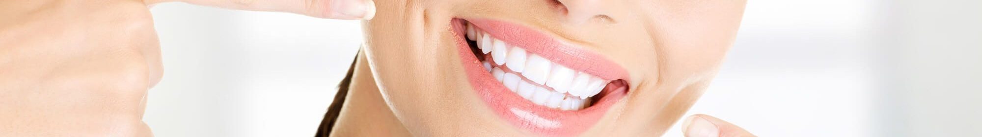 Women with white teeth smiling